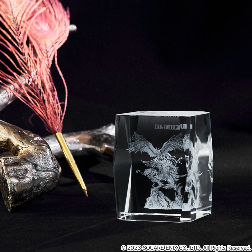 Square Enix Final Fantasy XVI 3D Crystal Glass - Phoenix & Ifrit