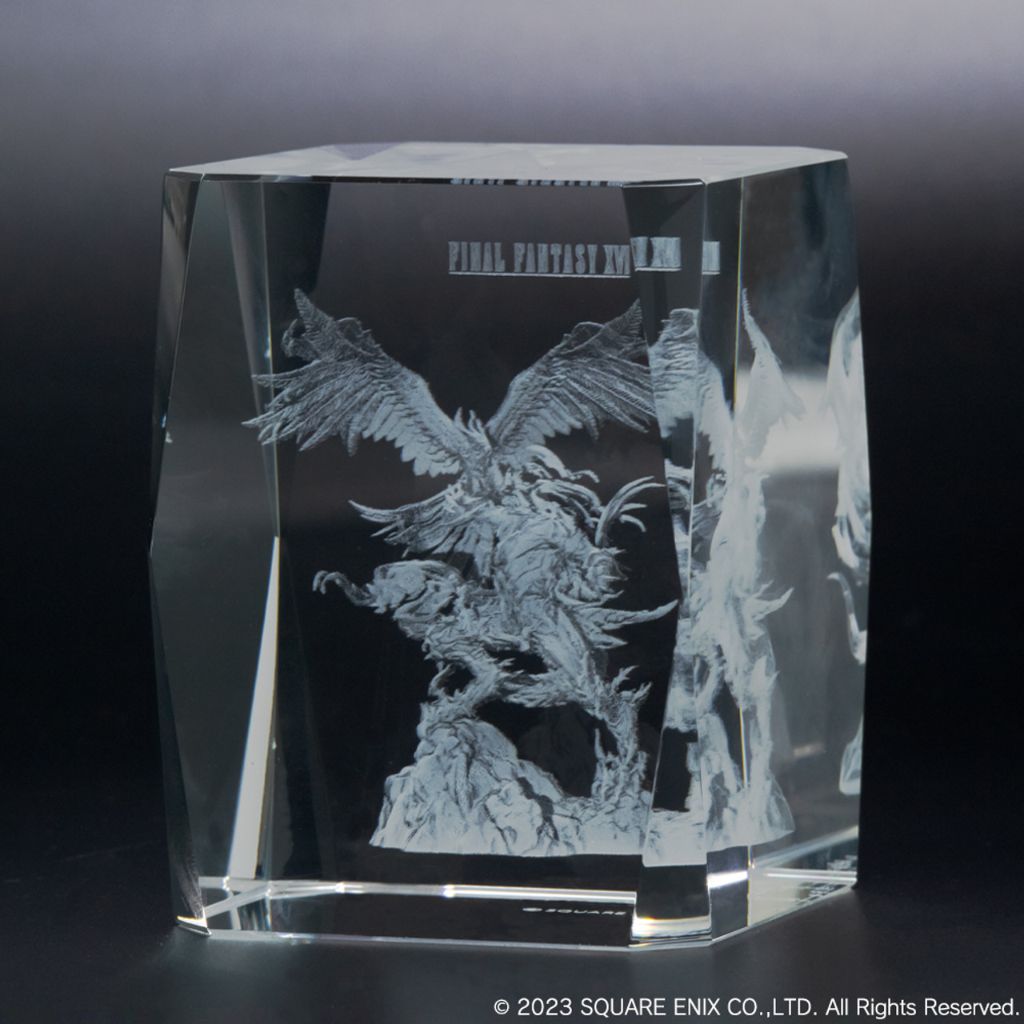 Square Enix Final Fantasy XVI 3D Crystal Glass - Phoenix & Ifrit