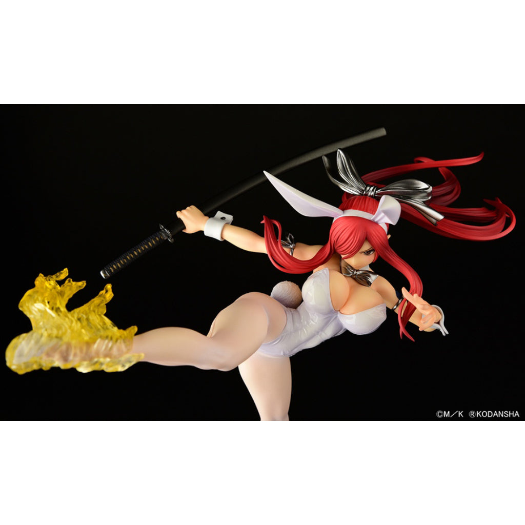 Fairy Tail - Erza Scarlet High Kick Ver. White Bunny Figurine