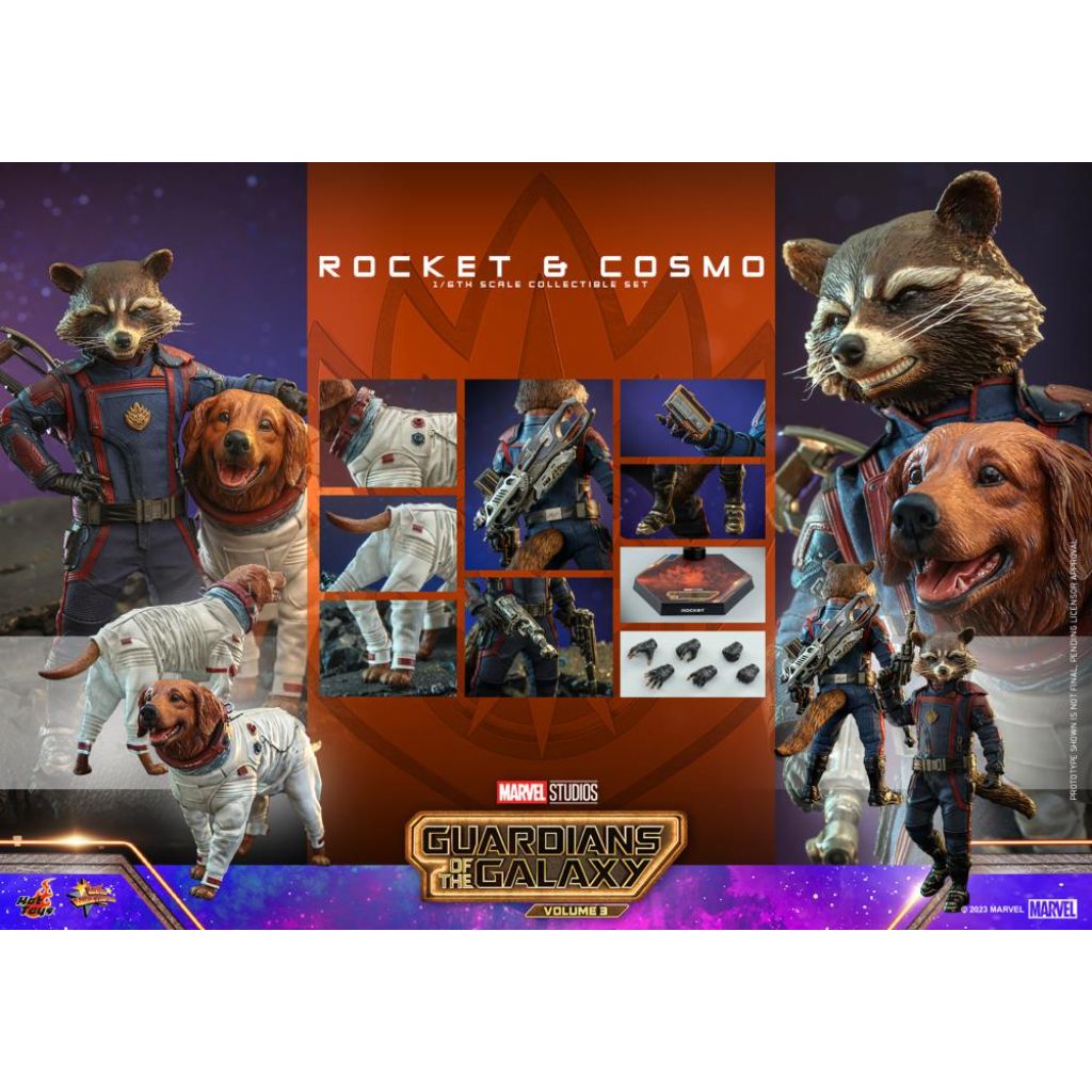 MMS708 Guardians of the Galaxy Vol. 3 - 1/6 Rocket and Cosmo Collectible Set