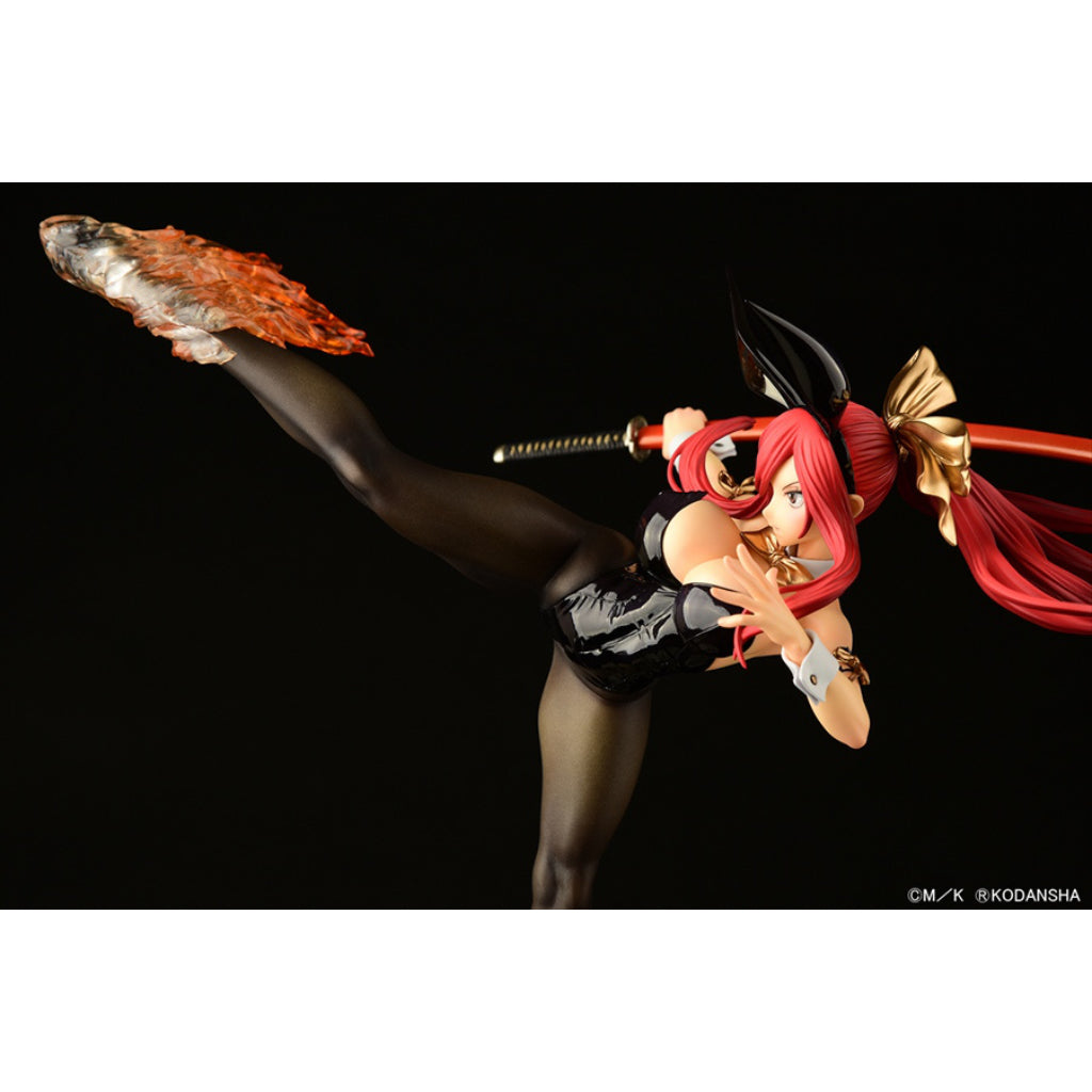 ORCATOYS Fairy Tail - Erza Scarlet High Kick Ver. Black Bunny Figurine