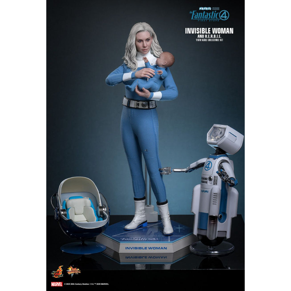 MMS824 - The Fantastic Four: First Steps - 1/6th Scale Invisible Woman and H.E.R.B.I.E. Collectible Set