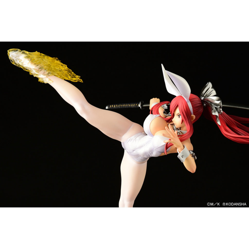 Fairy Tail - Erza Scarlet High Kick Ver. White Bunny Figurine