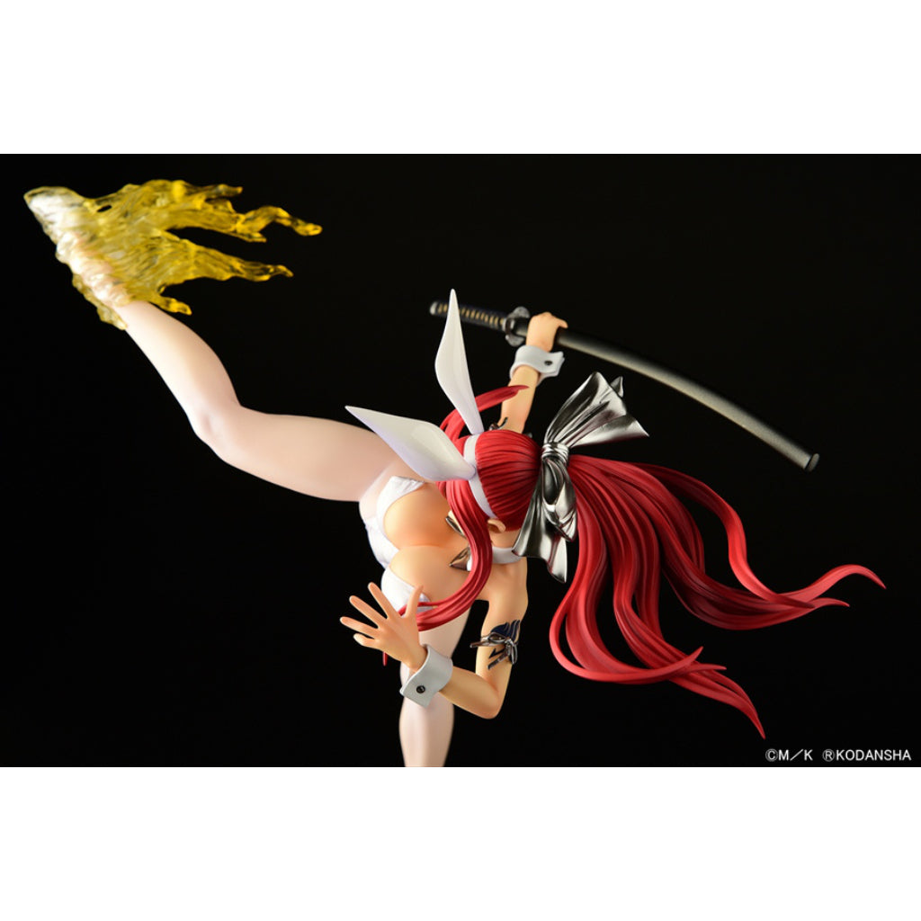 Fairy Tail - Erza Scarlet High Kick Ver. White Bunny Figurine