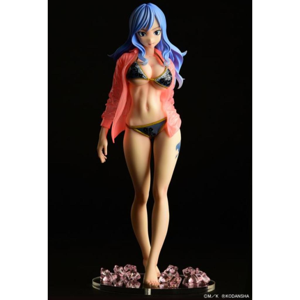 Fairy Tail - Juvia Lockser Gravure Style Black Bikini Wet See-Through Shirt Sp