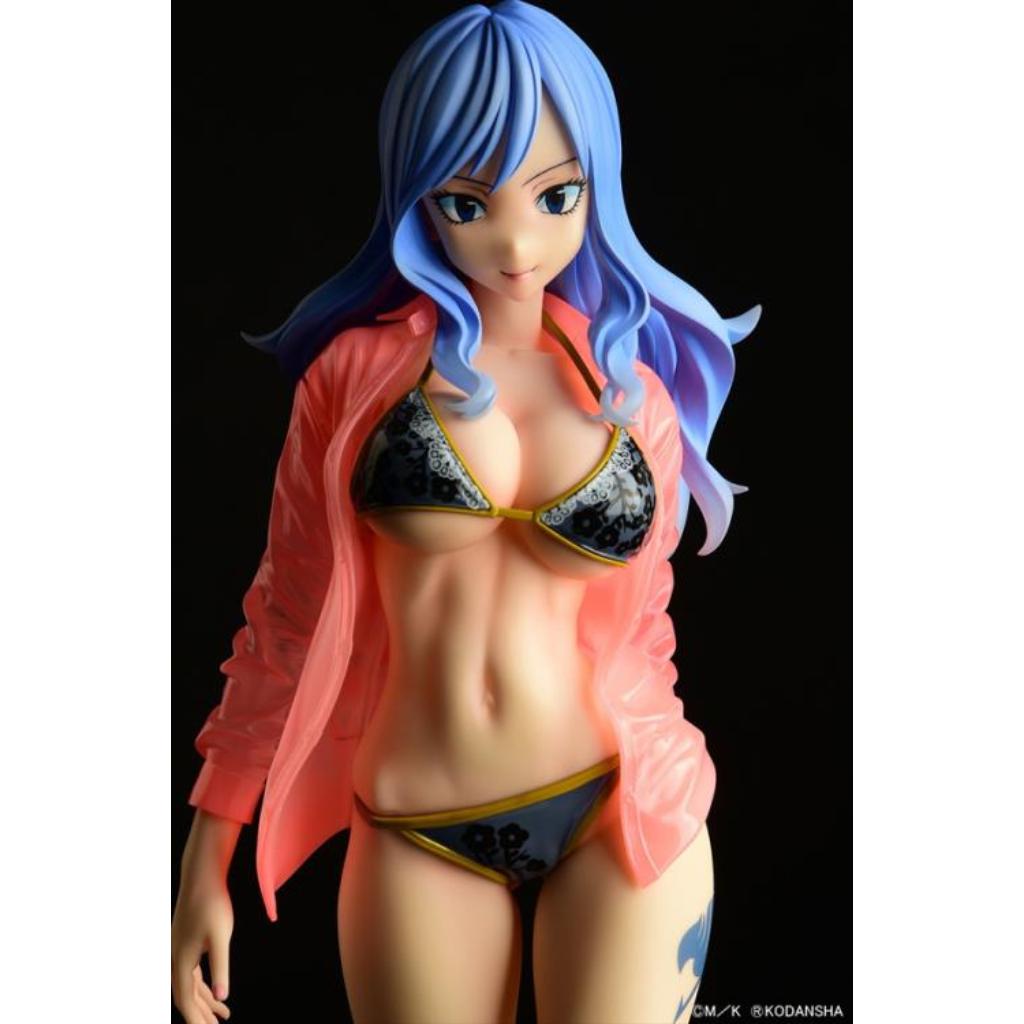 Fairy Tail - Juvia Lockser Gravure Style Black Bikini Wet See-Through Shirt Sp