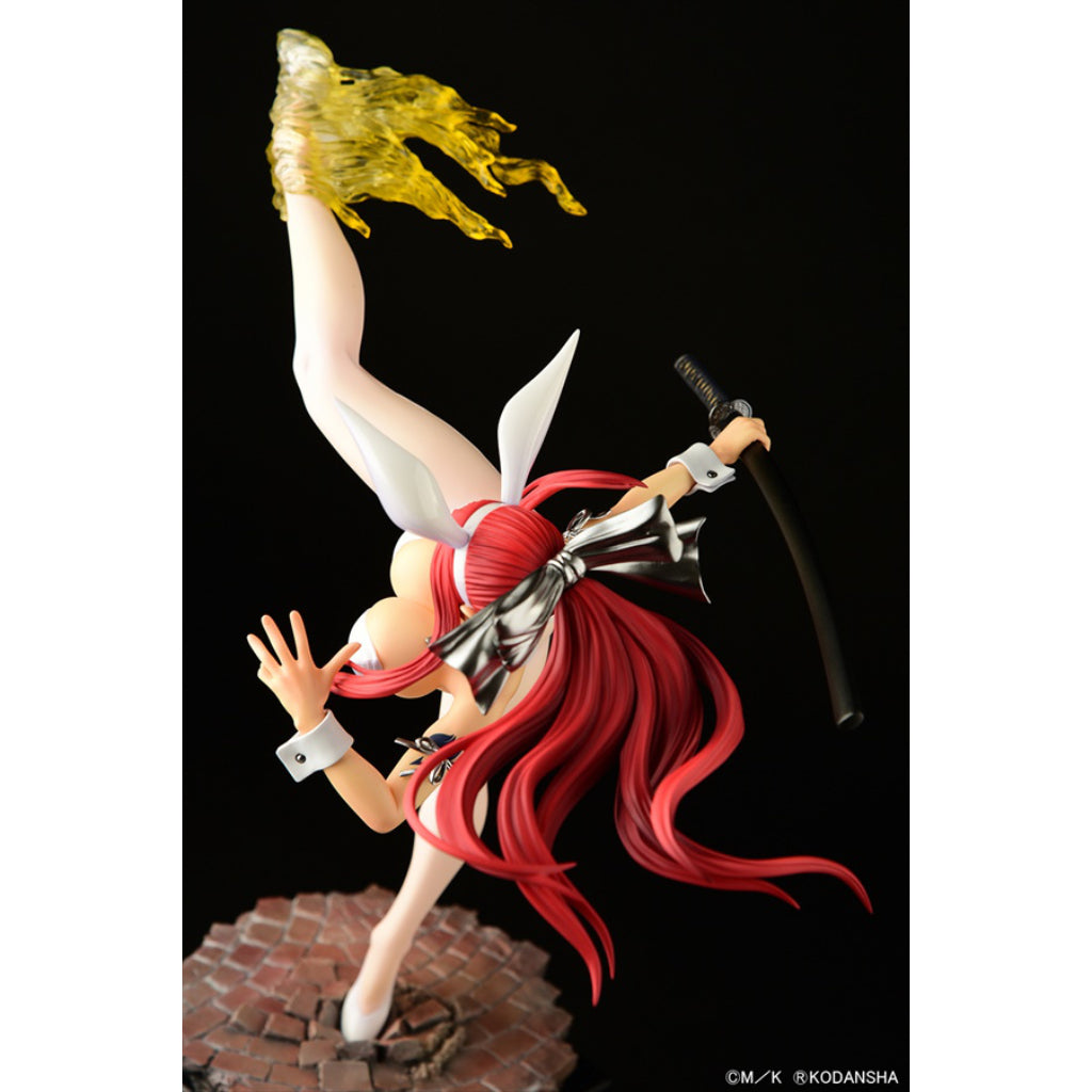 Fairy Tail - Erza Scarlet High Kick Ver. White Bunny Figurine