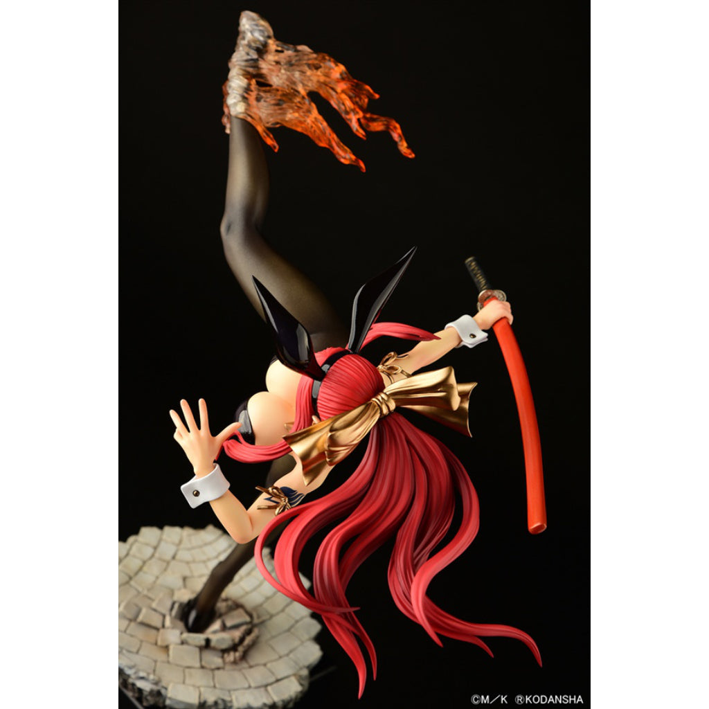 ORCATOYS Fairy Tail - Erza Scarlet High Kick Ver. Black Bunny Figurine
