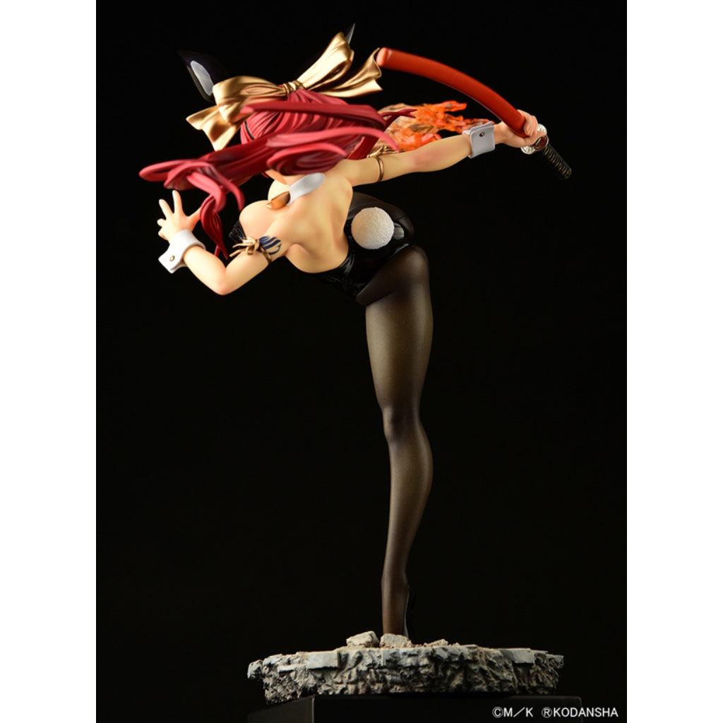 ORCATOYS Fairy Tail - Erza Scarlet High Kick Ver. Black Bunny Figurine