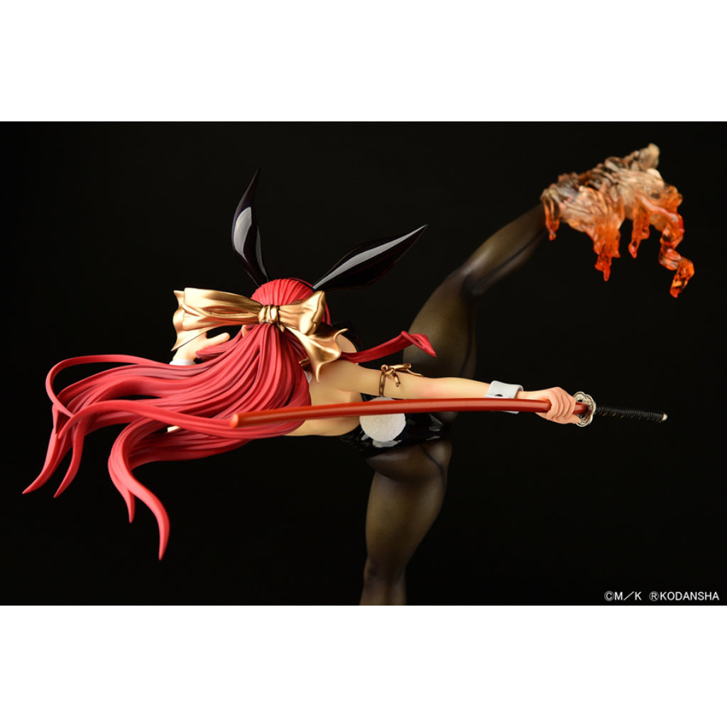 ORCATOYS Fairy Tail - Erza Scarlet High Kick Ver. Black Bunny Figurine