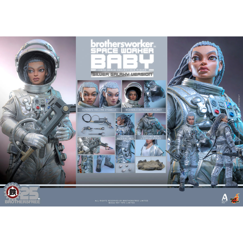 AMC041 Brothersfree x Hot Toys - 1/6th scale Space Worker Baby (Brothersfree 25th Silver Galaxy Version)