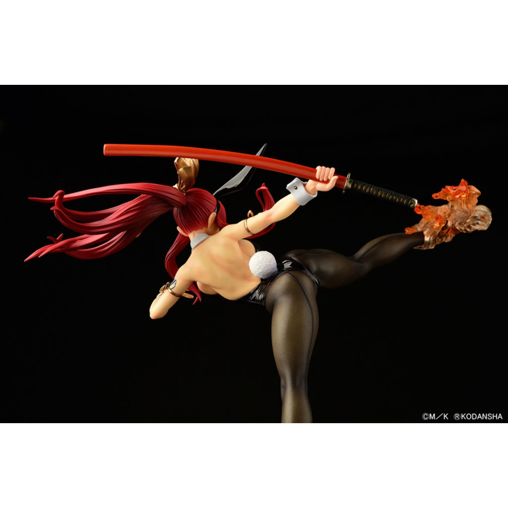 ORCATOYS Fairy Tail - Erza Scarlet High Kick Ver. Black Bunny Figurine