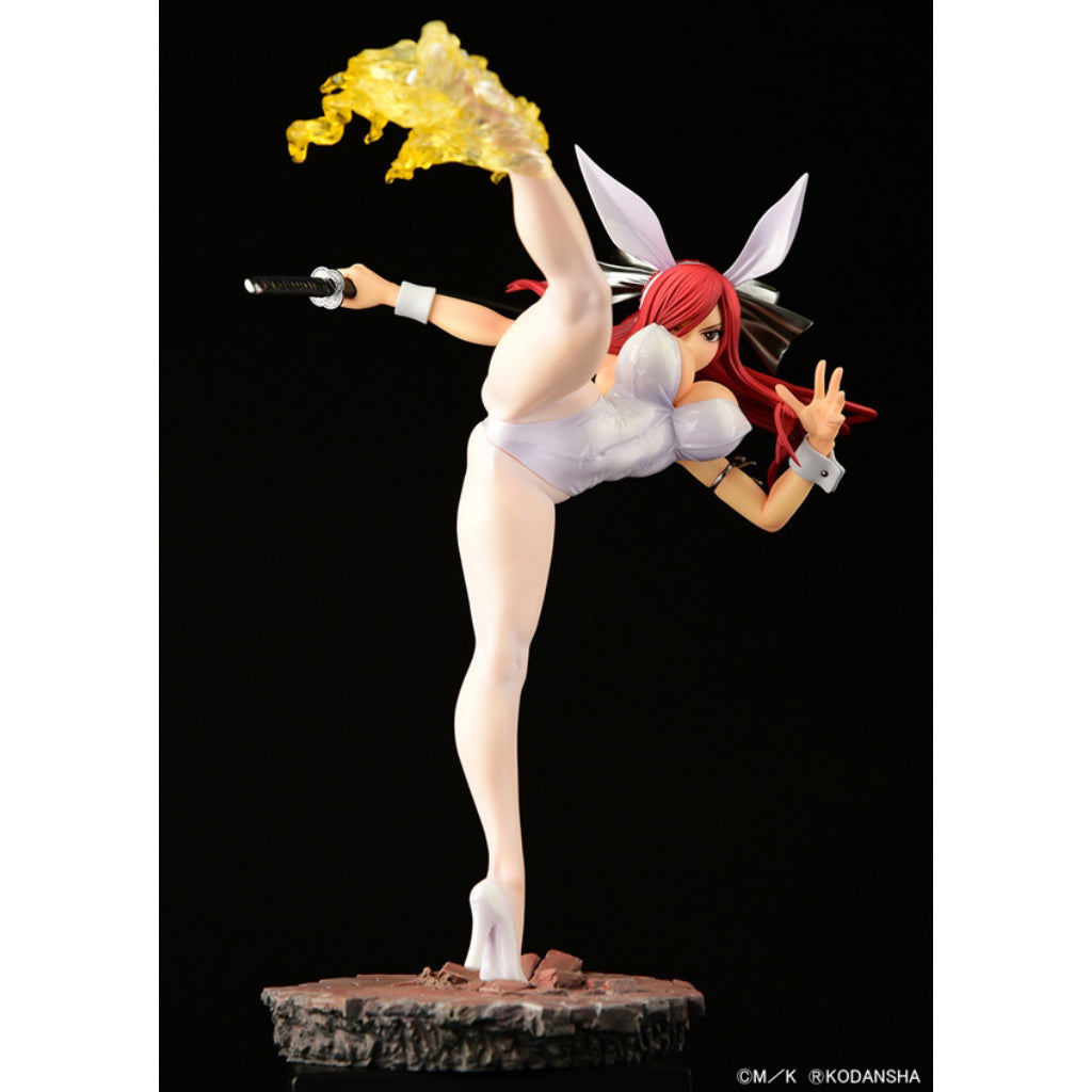 Fairy Tail - Erza Scarlet High Kick Ver. White Bunny Figurine