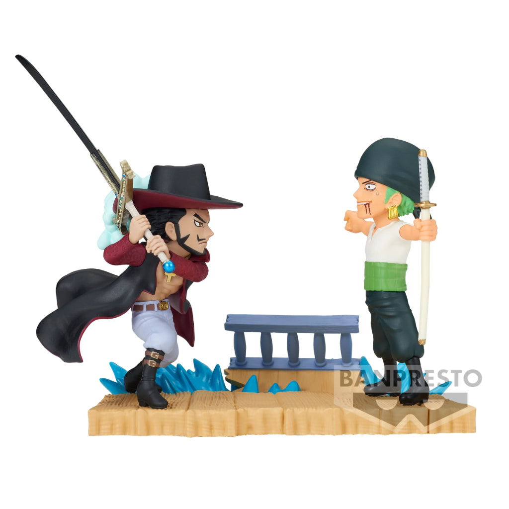 Banpresto Roronoa Zoro Vs Dracule Mihawk Wcf Log Stories One Piece