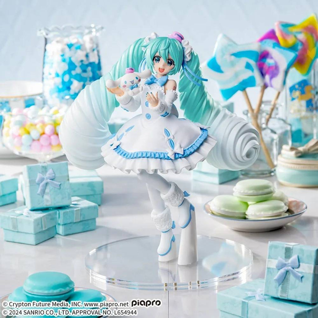 Sega Hatsune Miku Cinnamoroll White Dress Ver. Luminasta Figure