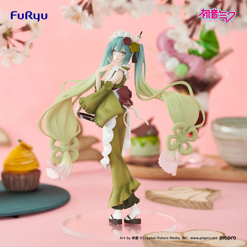 FuRyu Hatsune Miku Matcha Parfait Sakura Sweet Sweets Exceed Creative Figure