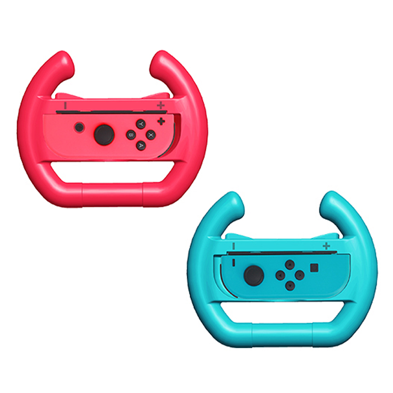Dobe NSW/NSW OLED Joy-Con Controller Racing Wheel Red & Blue (TNS-852N)