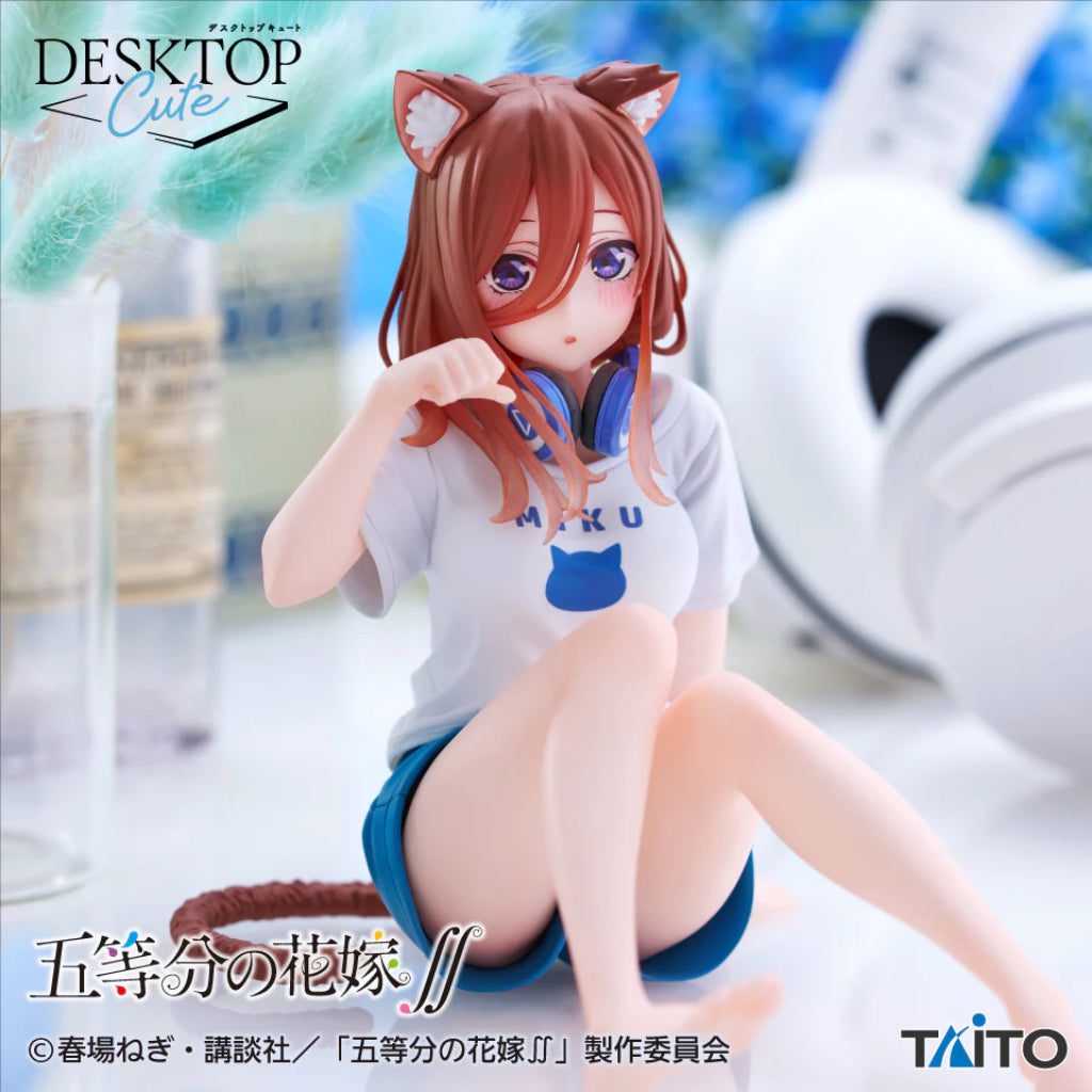 Taito Nakano Miku Cat Room Wear Ver. The Quintessential Quintuplets Desktop Cute Figure