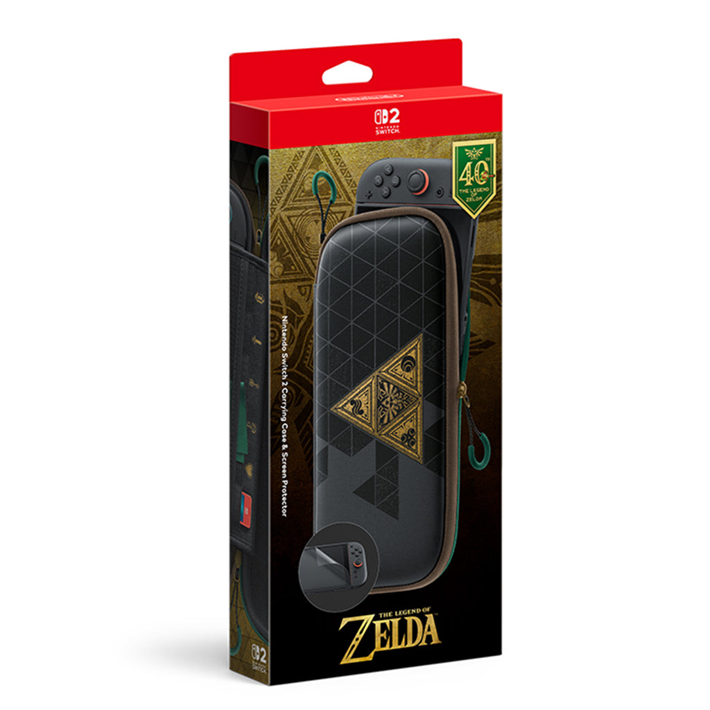 Nintendo Switch 2 Carrying Case with Screen Protector - The Legend of Zelda 40th Anniversary Edition