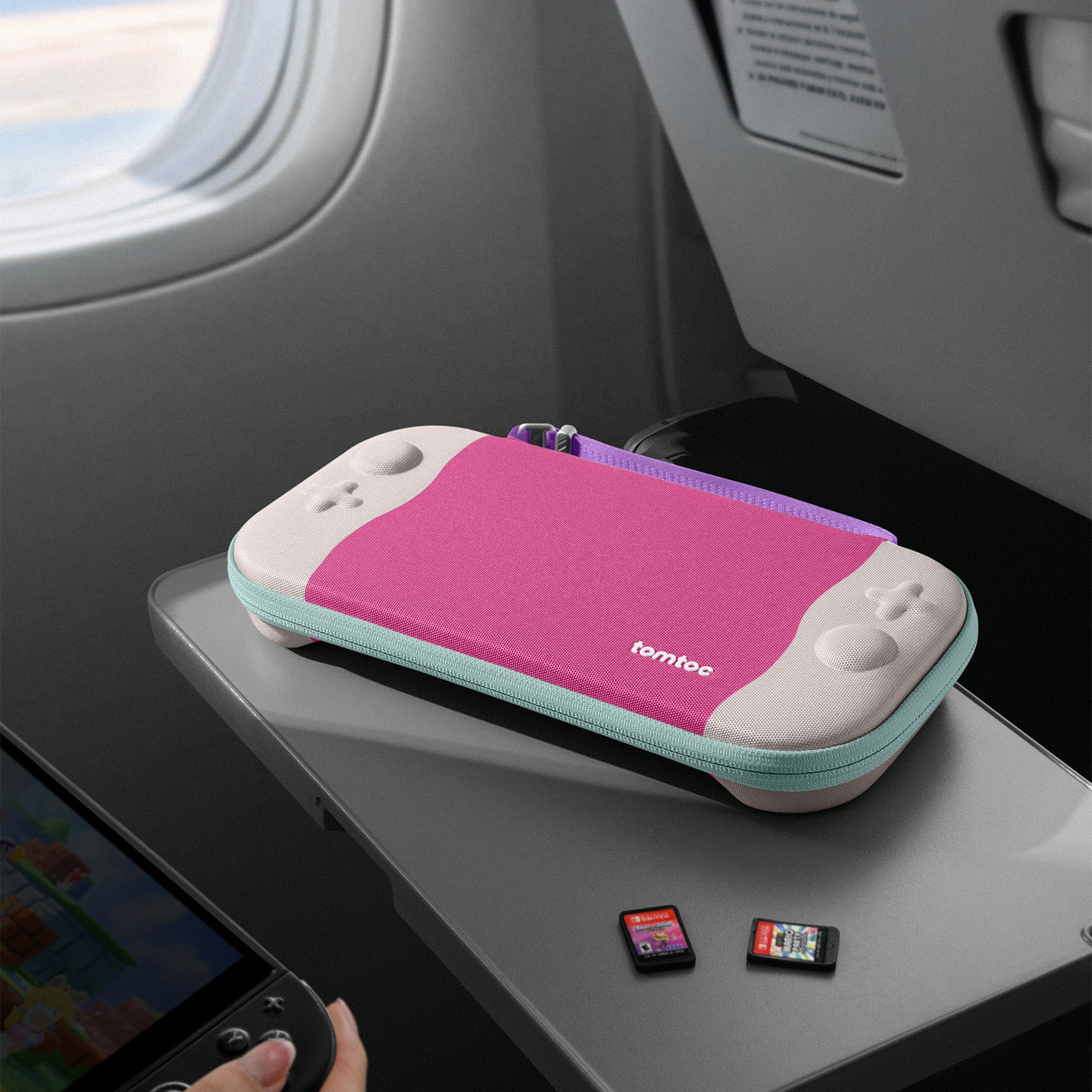 tomtoc FancyCase-G05 Nintendo Switch 2 Slim Case - Peach