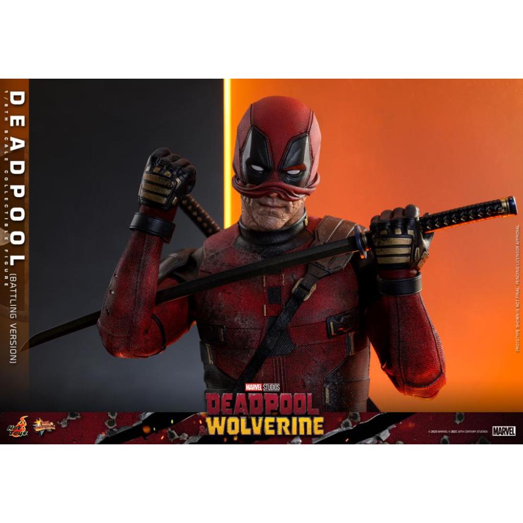 MMS782 Deadpool & Wolverine - 1/6th scale Deadpool (Battling Version) Collectible Figure