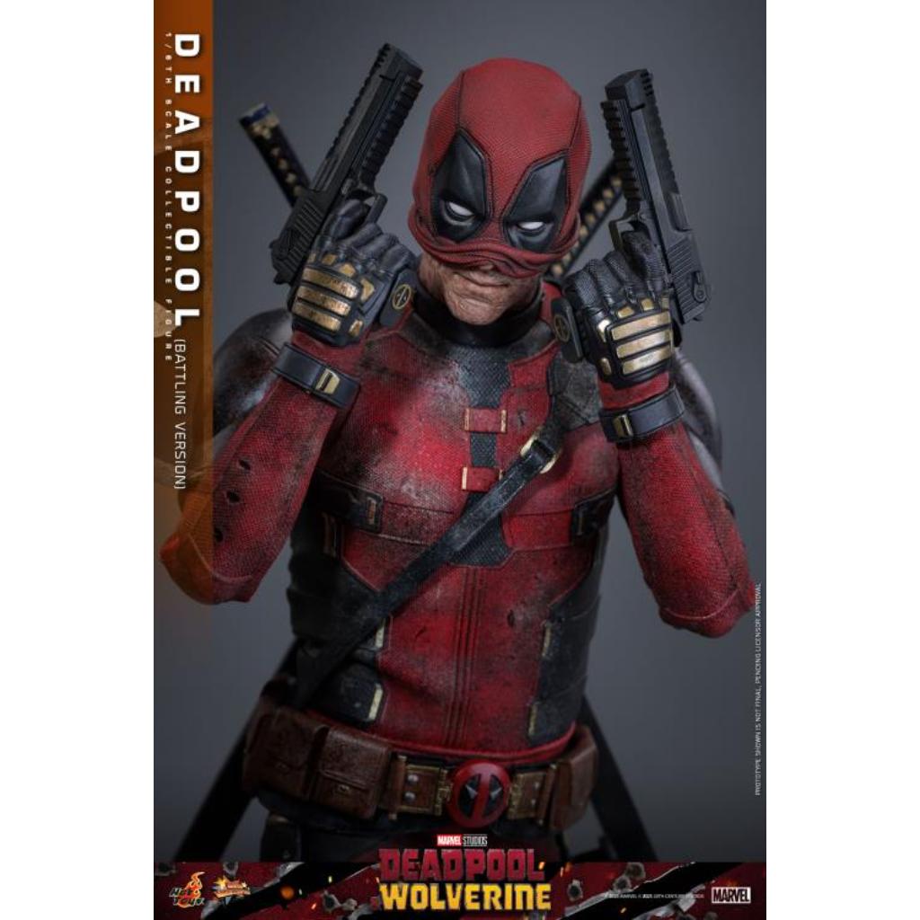 MMS782 Deadpool & Wolverine - 1/6th scale Deadpool (Battling Version) Collectible Figure