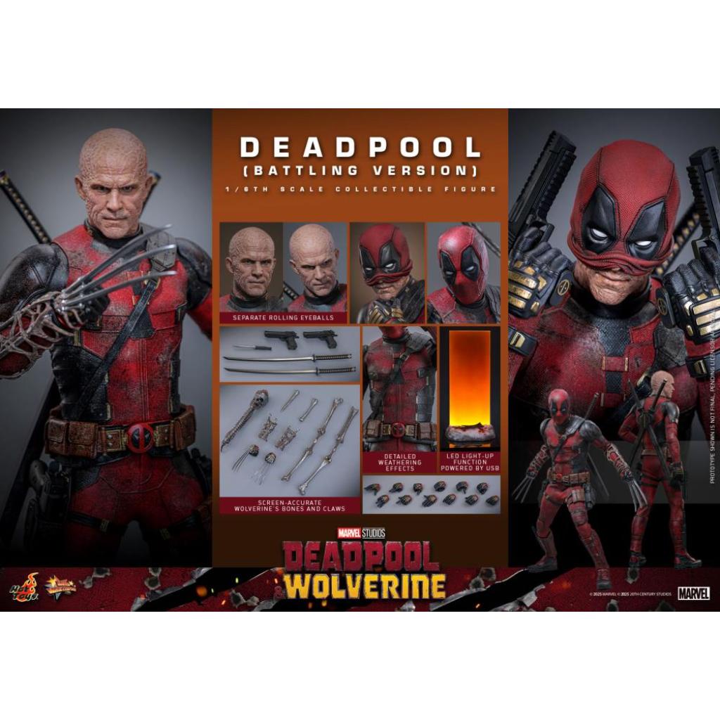 MMS782 Deadpool & Wolverine - 1/6th scale Deadpool (Battling Version) Collectible Figure