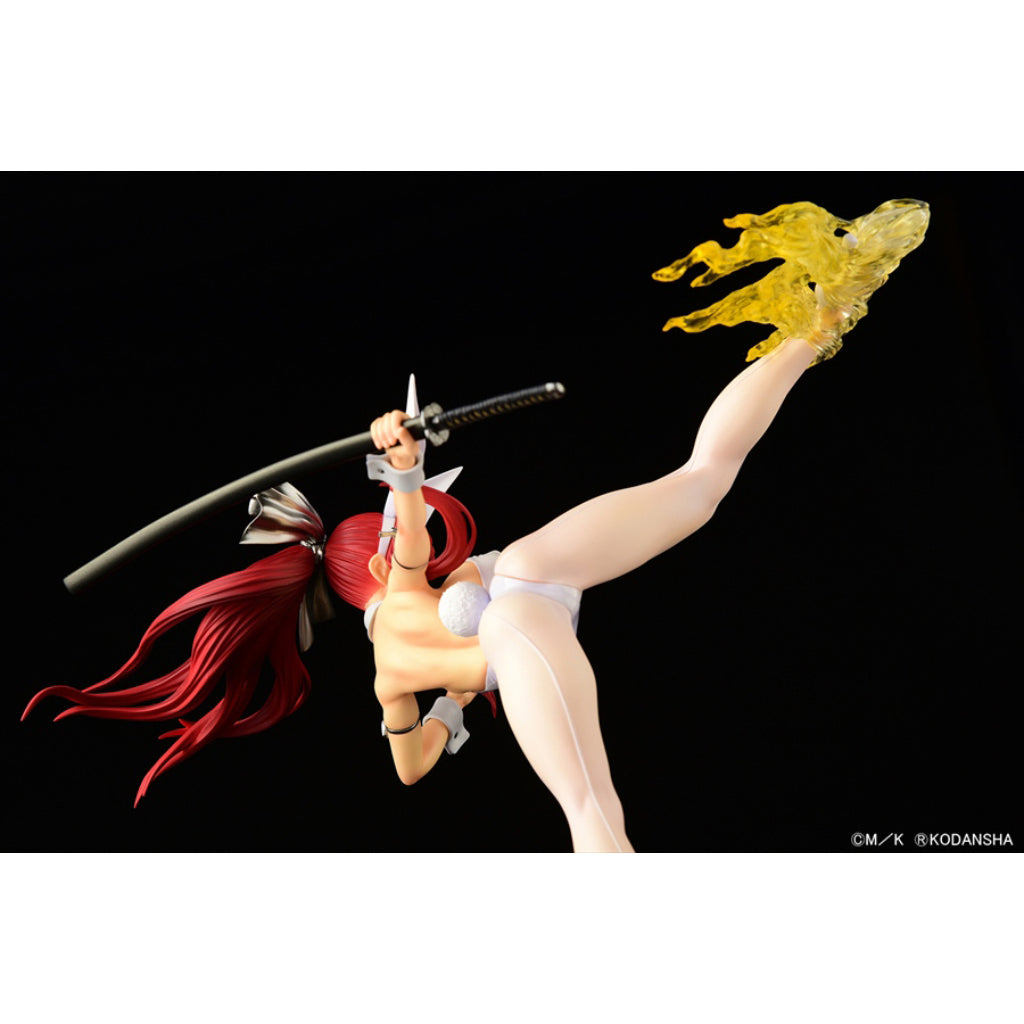 Fairy Tail - Erza Scarlet High Kick Ver. White Bunny Figurine