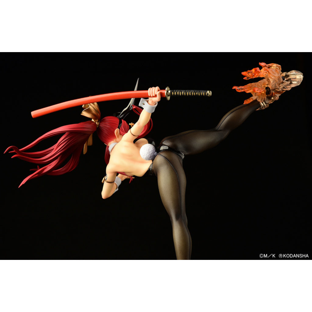 ORCATOYS Fairy Tail - Erza Scarlet High Kick Ver. Black Bunny Figurine