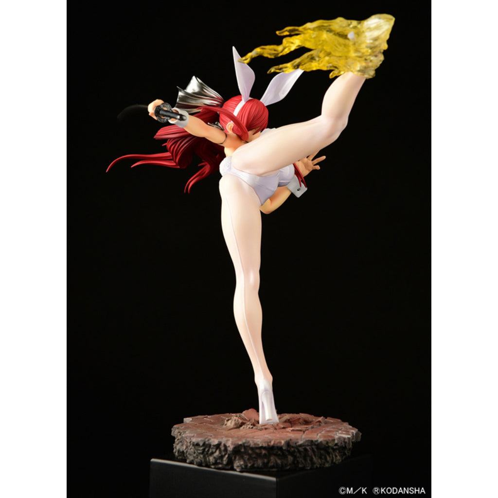 Fairy Tail - Erza Scarlet High Kick Ver. White Bunny Figurine