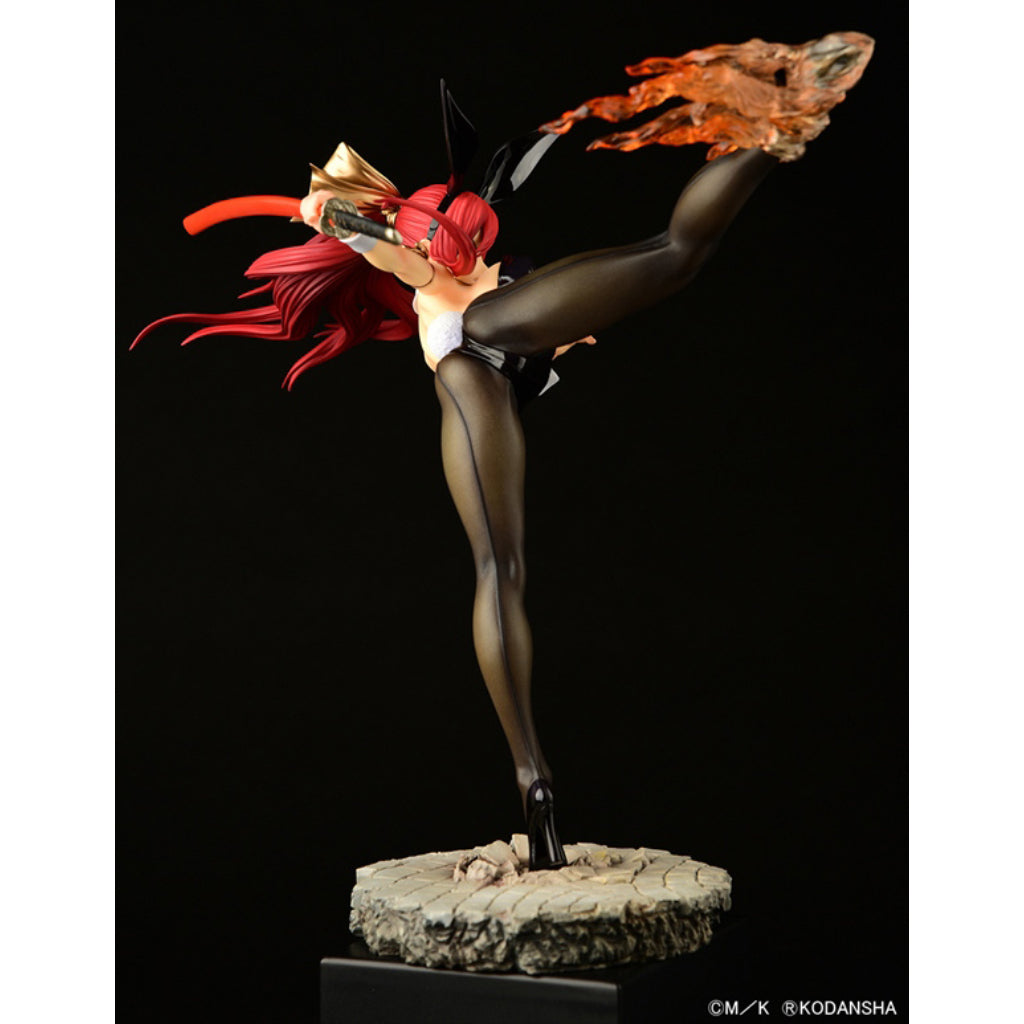 ORCATOYS Fairy Tail - Erza Scarlet High Kick Ver. Black Bunny Figurine