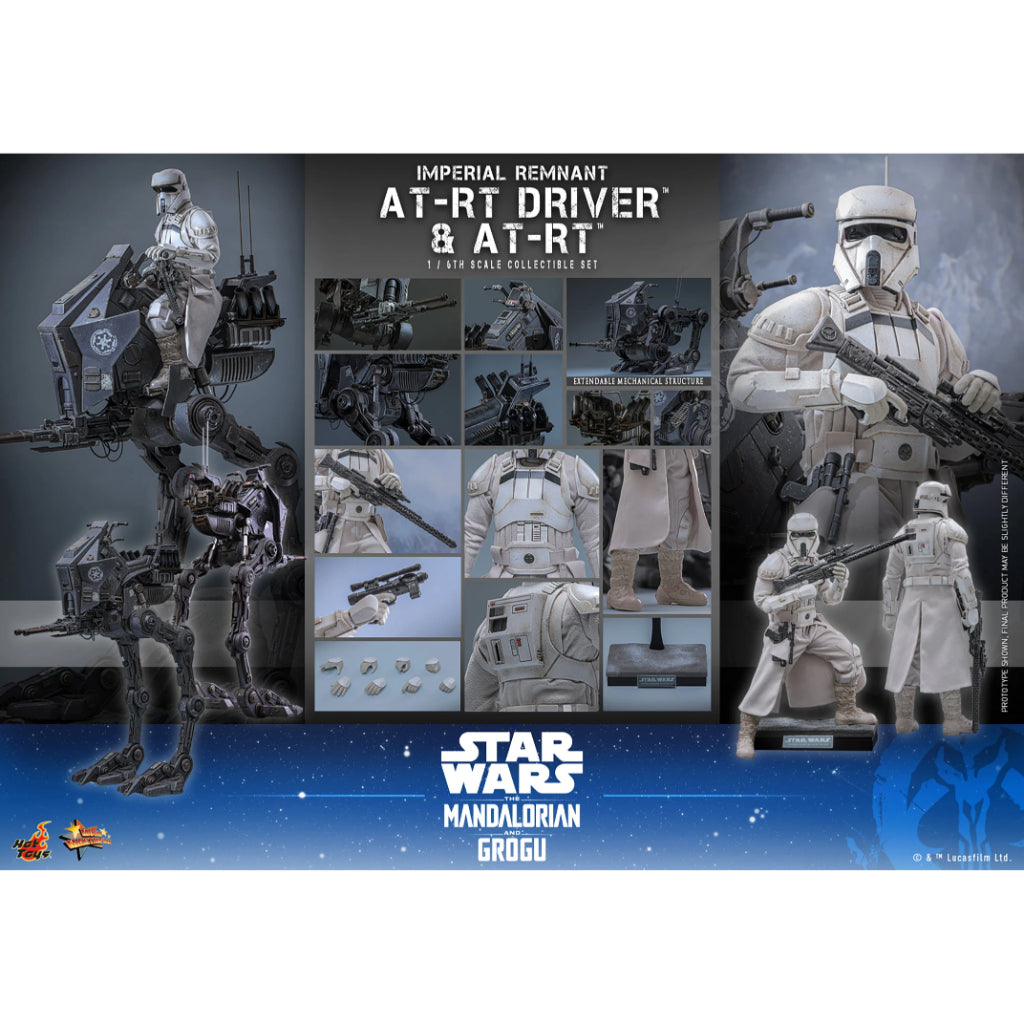 MMS875 Star Wars: The Mandalorian & Grogu - 1/6th Scale Imperial Remnant AT-RT Driver and AT-RT Collectible Set