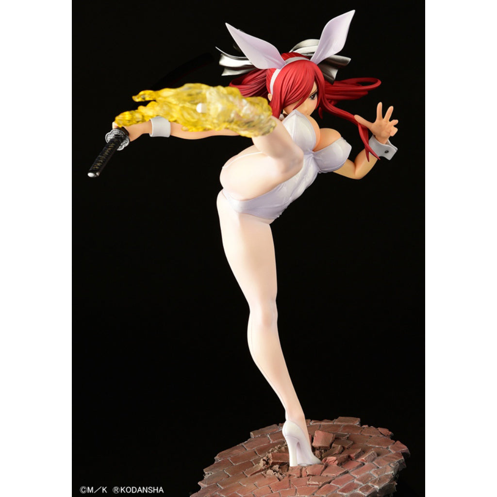 Fairy Tail - Erza Scarlet High Kick Ver. White Bunny Figurine