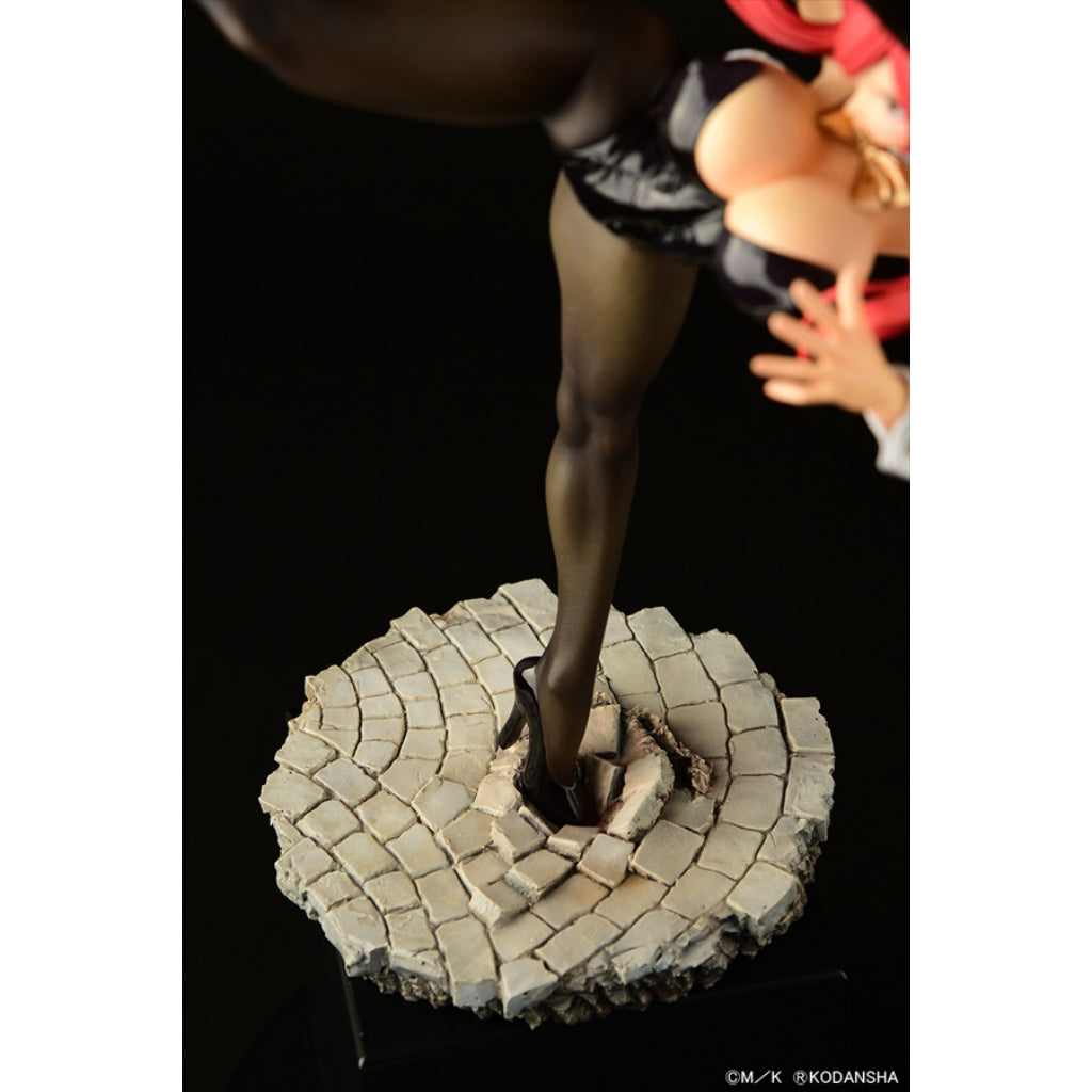 ORCATOYS Fairy Tail - Erza Scarlet High Kick Ver. Black Bunny Figurine