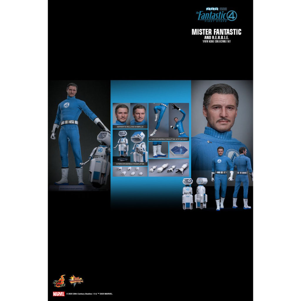 MMS822 - The Fantastic Four: First Steps 1/6th Scale Mister Fantastic and H.E.R.B.I.E. Collectible Set