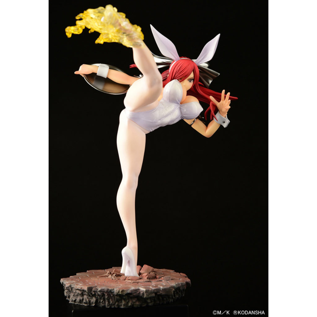 Fairy Tail - Erza Scarlet High Kick Ver. White Bunny Figurine