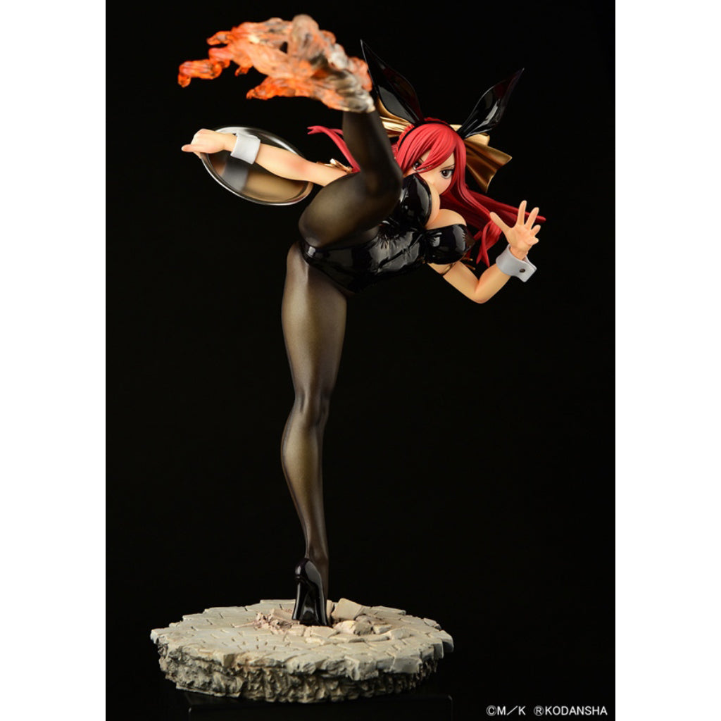 ORCATOYS Fairy Tail - Erza Scarlet High Kick Ver. Black Bunny Figurine