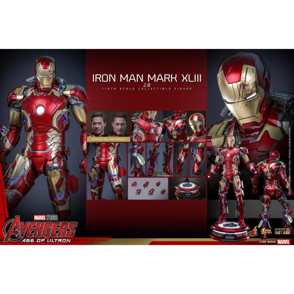 MMS865D80 Avengers Age of Ultron - 1/6th scale Iron Man Mark XLIII (2.0)