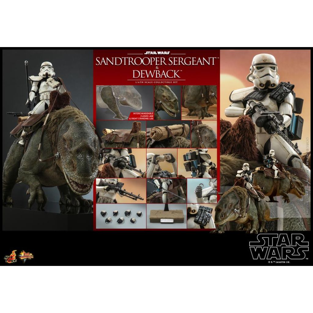 MMS722 Star Wars Episode IV: A New Hope - 1/6 Sandtrooper Sergeant & Dewback Collectible Set