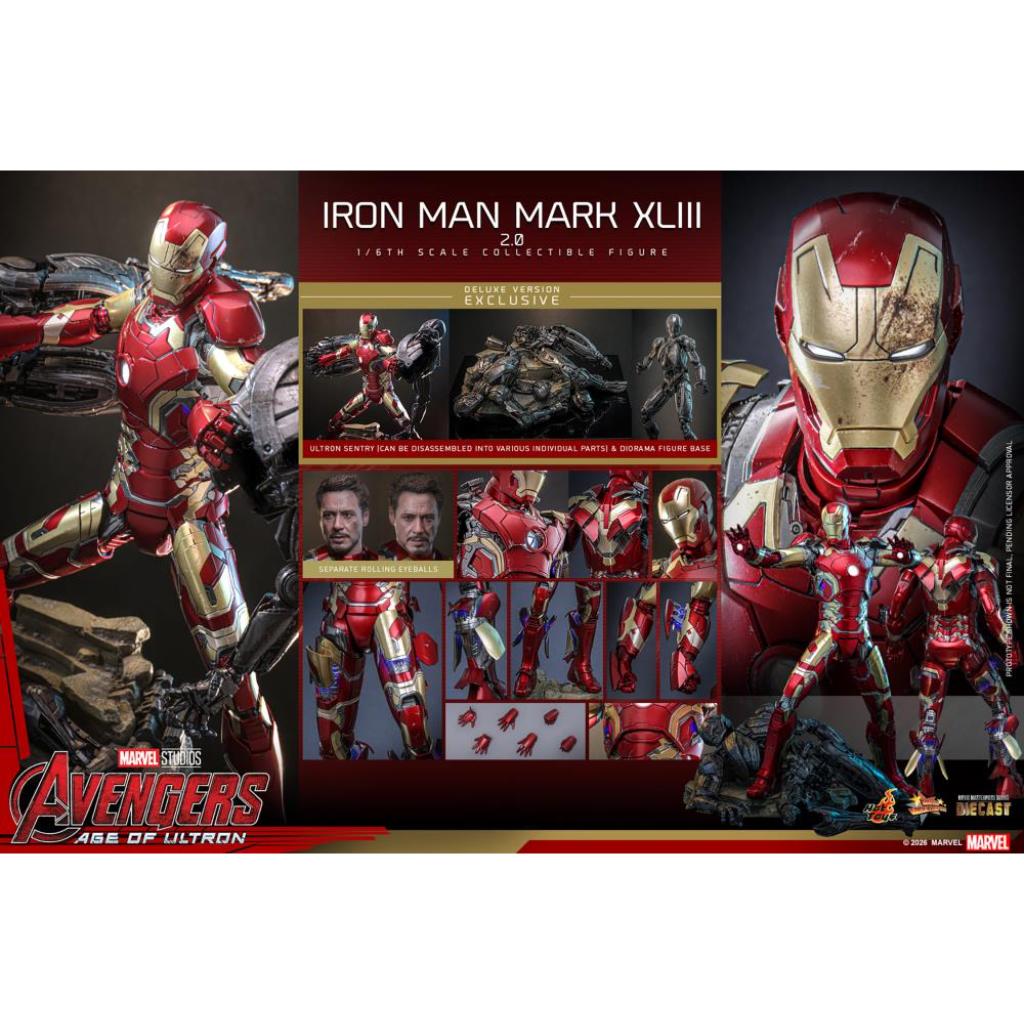 MMS866D81 Avengers Age of Ultron - 1/6th scale Iron Man Mark XLIII (2.0) (Deluxe Version)