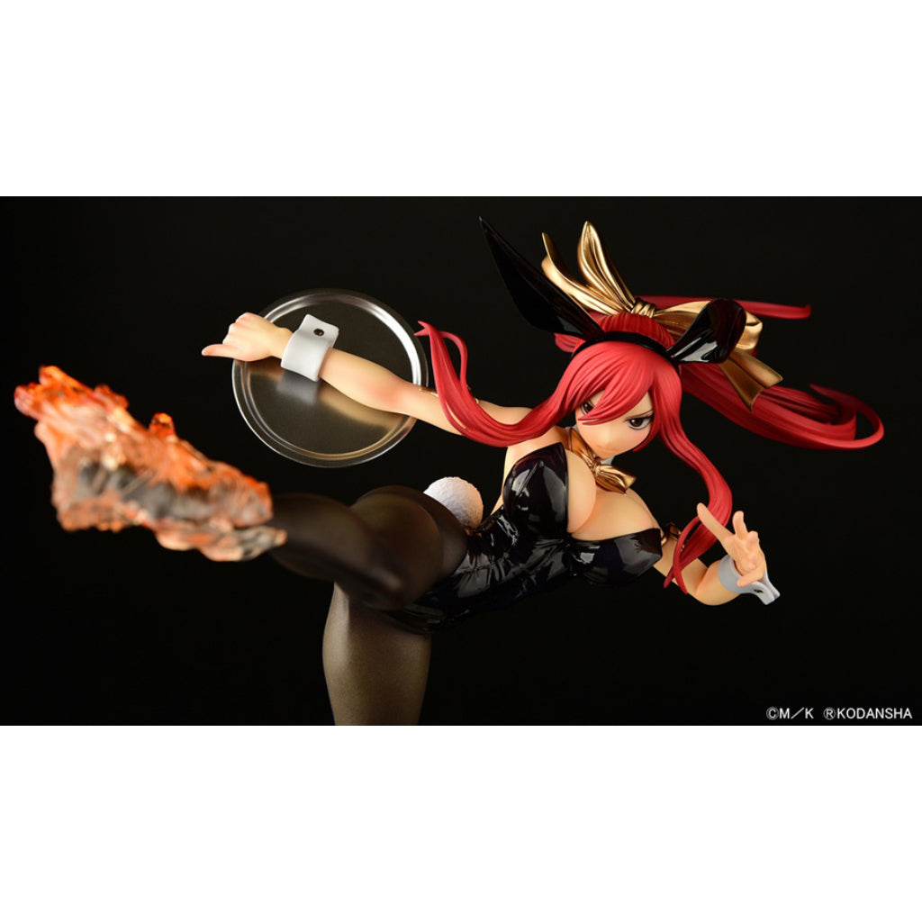 ORCATOYS Fairy Tail - Erza Scarlet High Kick Ver. Black Bunny Figurine