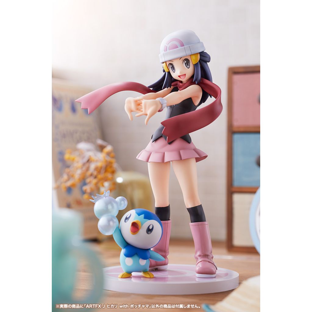 Pokemon - PV198 Hikari With Pochama Artfx J Statue