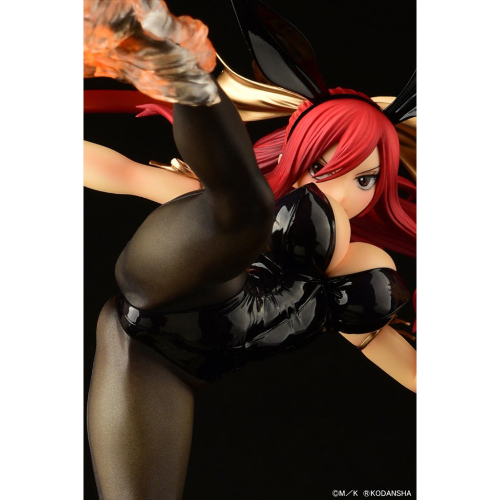 ORCATOYS Fairy Tail - Erza Scarlet High Kick Ver. Black Bunny Figurine