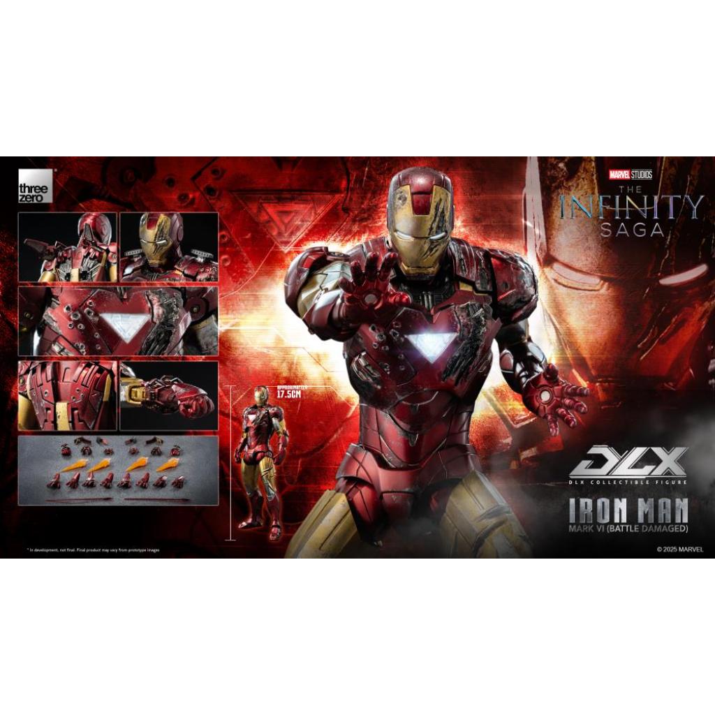 Dlx Scale Collectible Figure - Marvel Studios: The Infinity Saga - Iron Man Mark Vi (Battle Damaged) (Overseas Version)