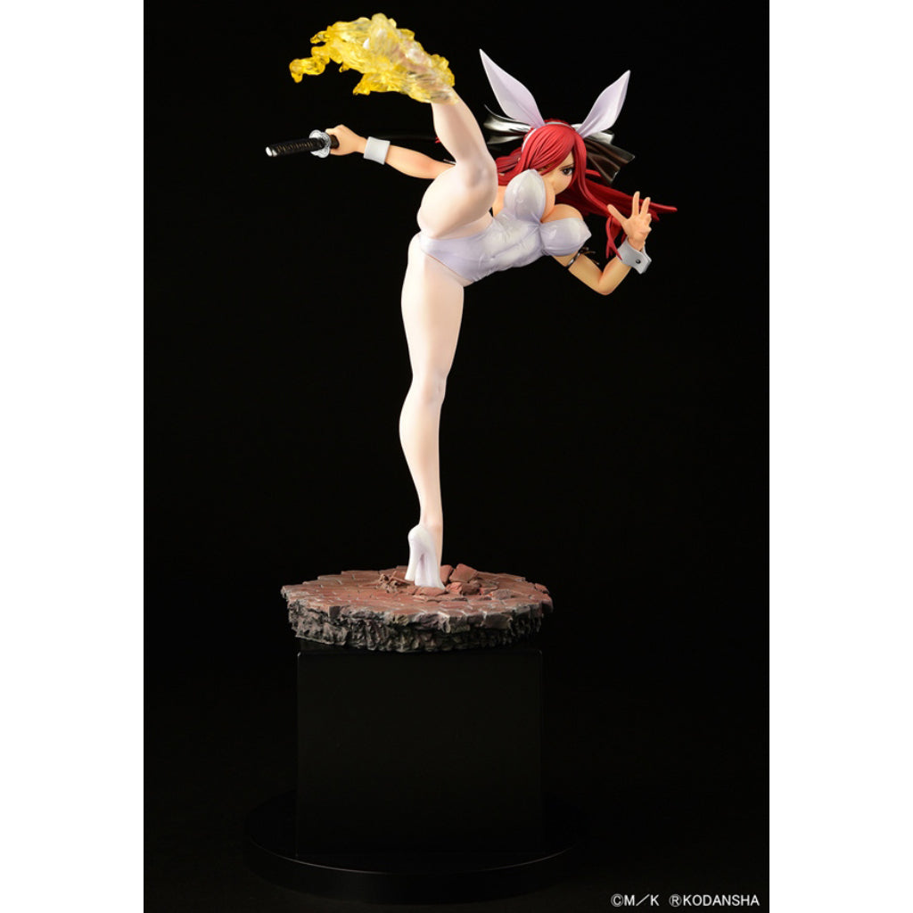 Fairy Tail - Erza Scarlet High Kick Ver. White Bunny Figurine