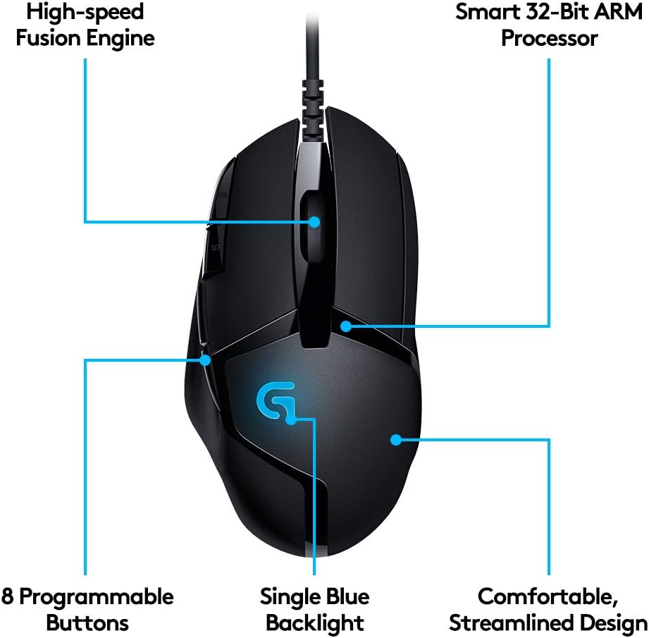 Logitech G402 Hyperion Fury FPS Gaming Mouse
