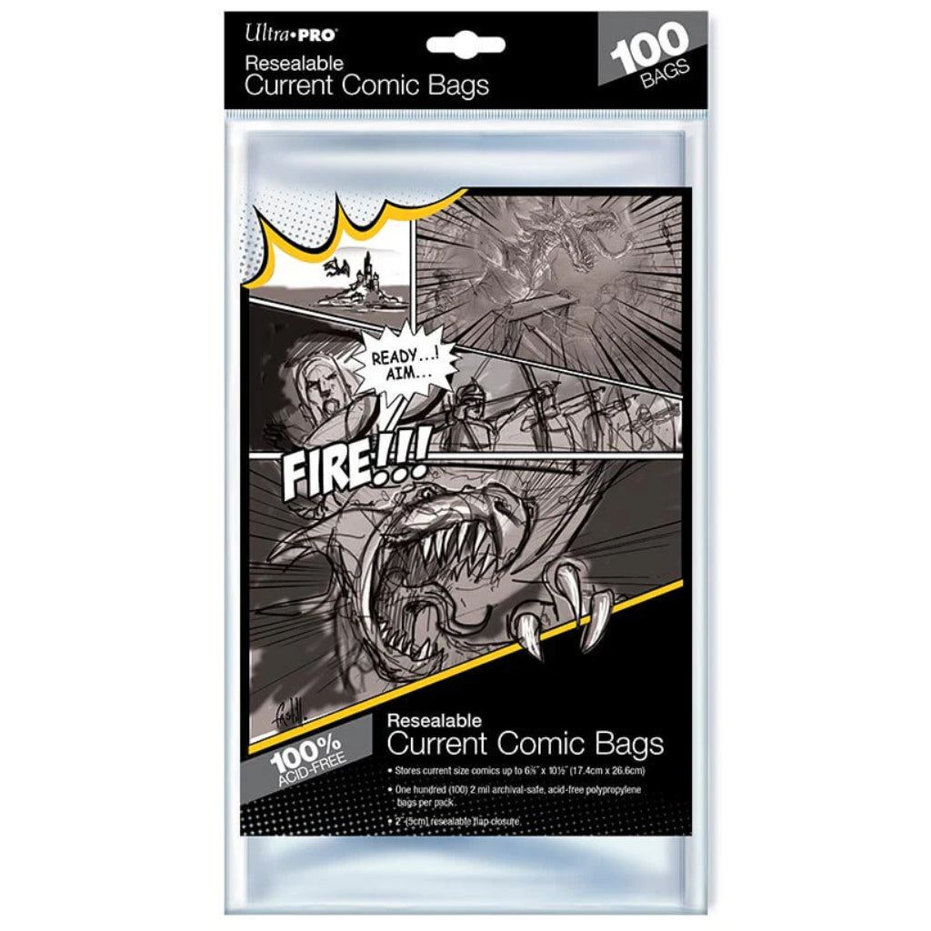 Ultra Pro Current Size Resealable Comic Bags (100Ct)