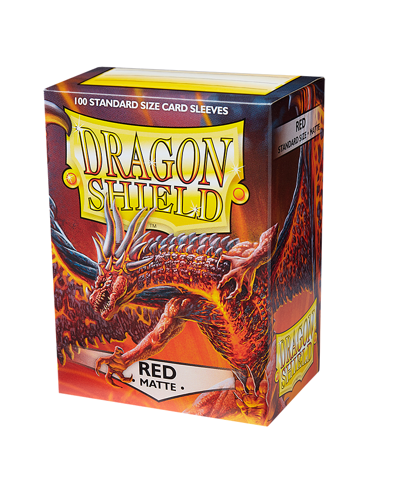 Dragon Shield Matte Sleeves 100CT - Red (Standard Size)