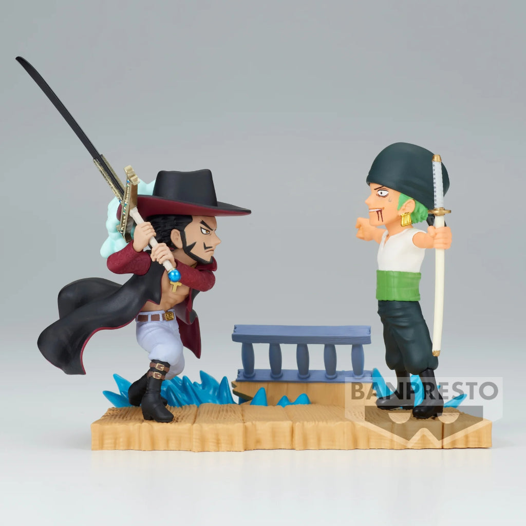 Banpresto Roronoa Zoro Vs Dracule Mihawk Wcf Log Stories One Piece