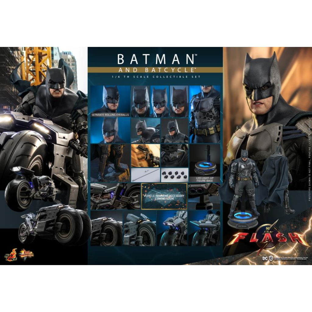 MMS705 The Flash - 1/6th scale Batman and Batcycle Collectible Set